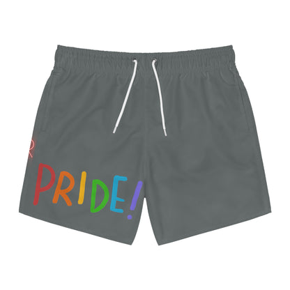 Swim Trunks: LGBTQ Pride Dark Gray