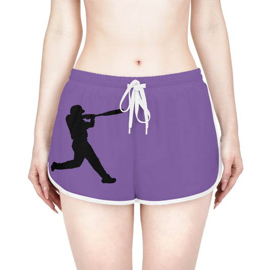 Women's Relaxed Shorts: Baseball Lite Purple