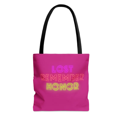 Tote Bag: Lost Remember Honor Pink