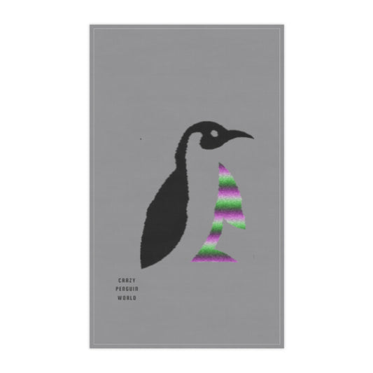 Kitchen Towel: Crazy Penguin World Logo Grey