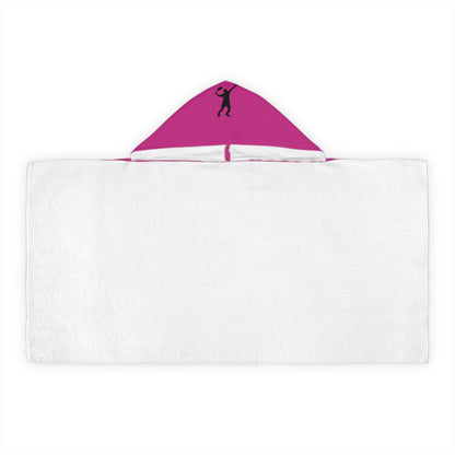 Youth Hooded Towel: Tennis Pink