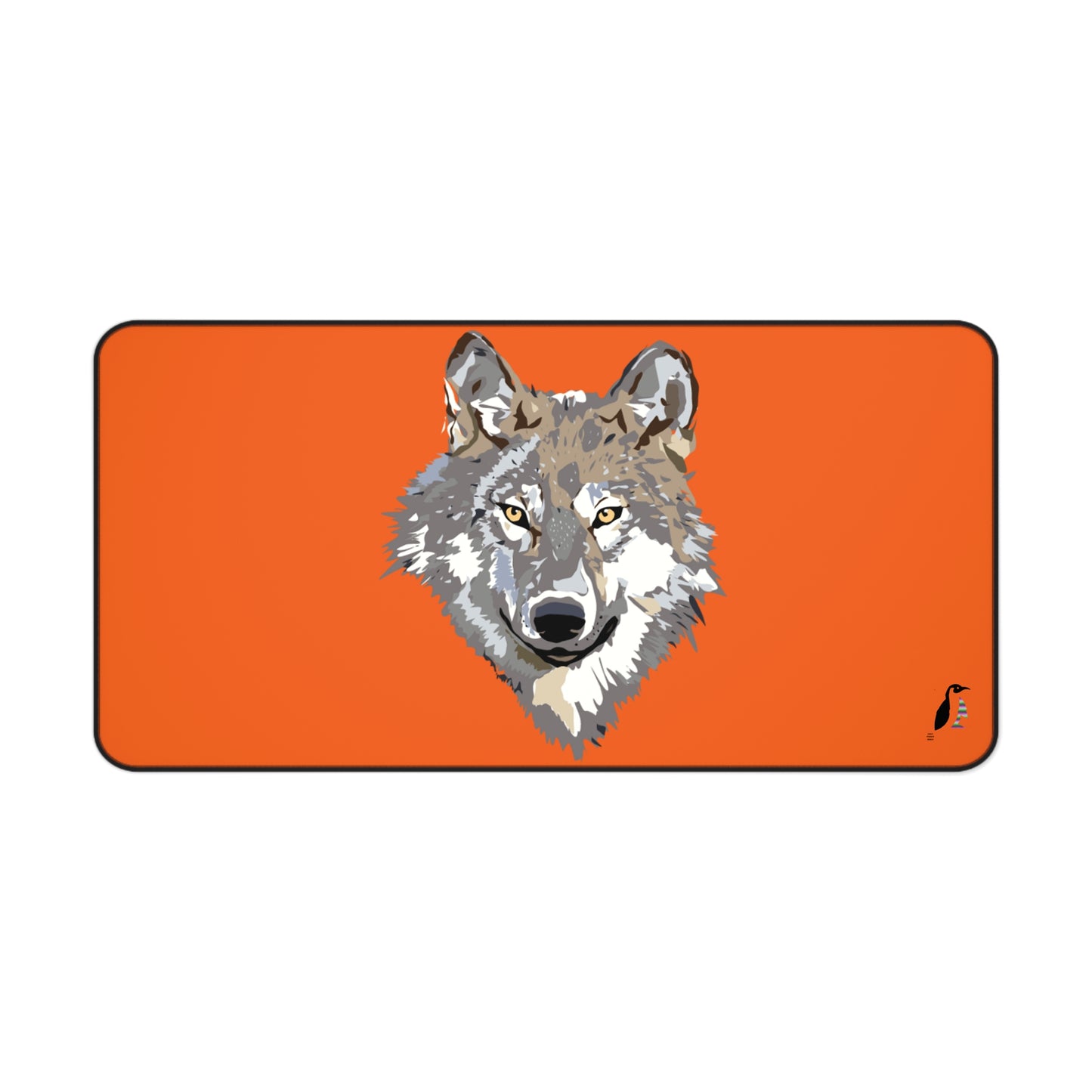 Desk Mat: Wolves Orange