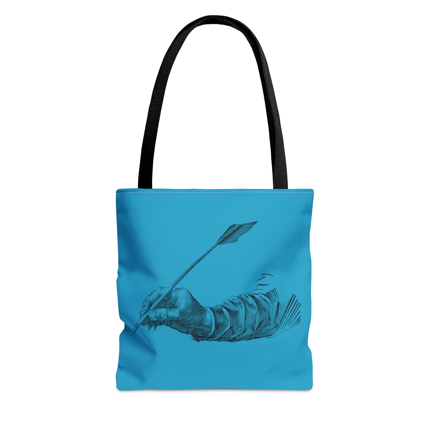 Tote Bag: Writing Turquoise