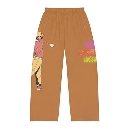 Men's Pajama Pants: Golf Lite Brown