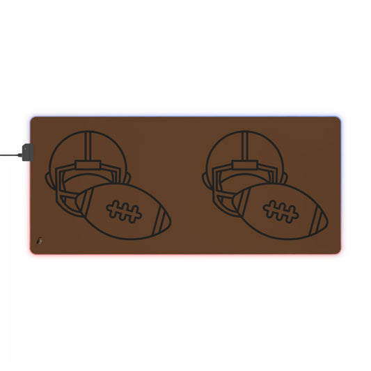 LED Gaming Mouse Pad: Football Brown