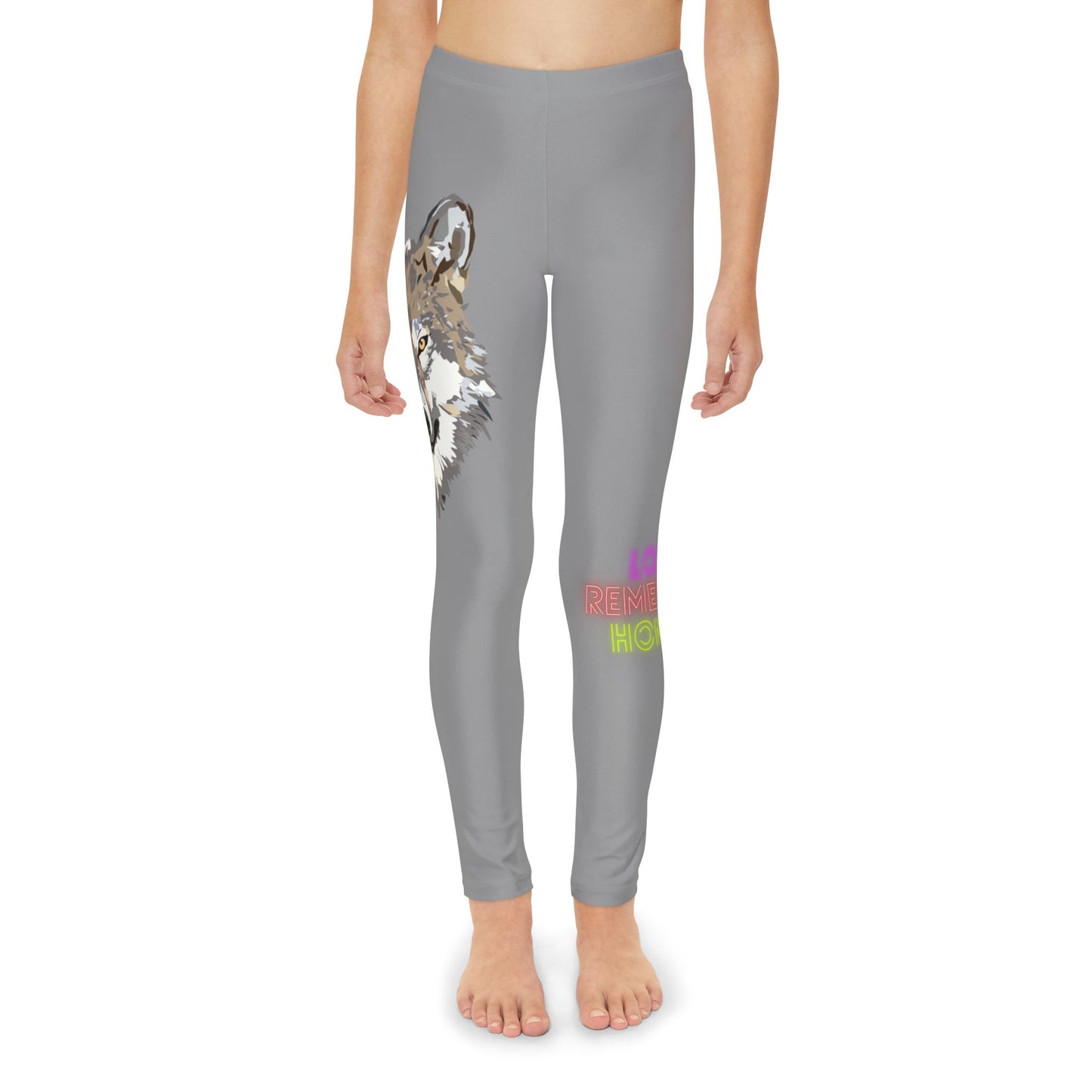 Youth Full-Length Leggings: Wolves Grey