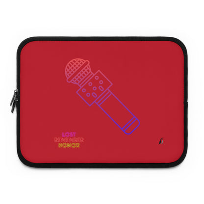 Laptop Sleeve: Music Dark Red