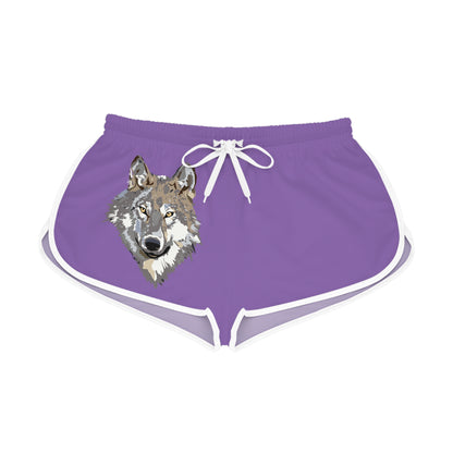 Women's Relaxed Shorts: Wolves Lite Purple