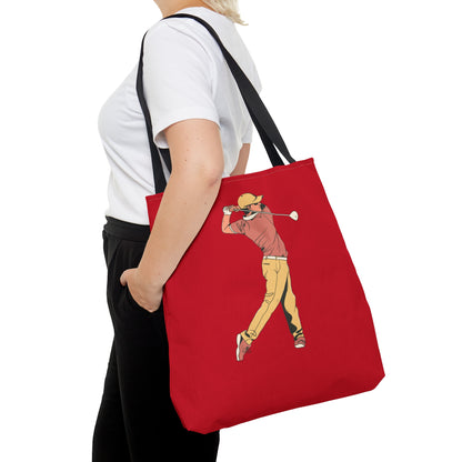 Tote Bag: Golf Dark Red