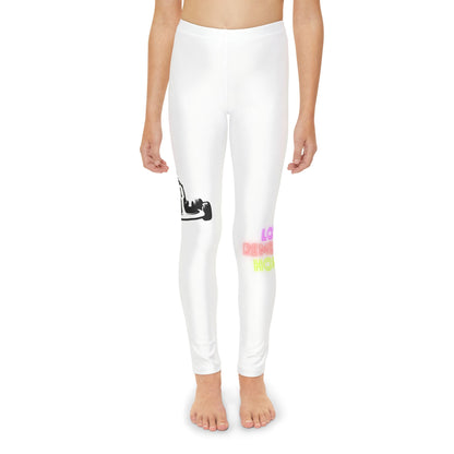 Youth Full-Length Leggings: Racing White