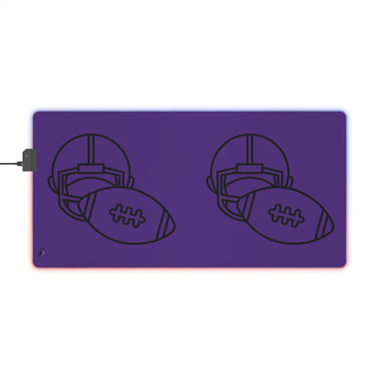 LED Gaming Mouse Pad: Football Purple