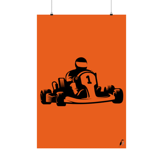Premium Matte Vertical Posters: Racing Orange