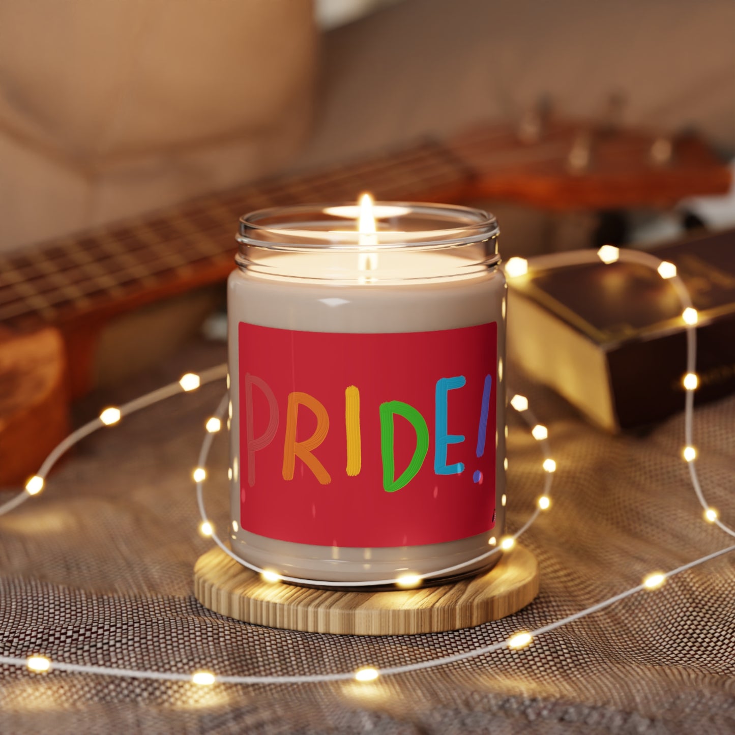 Scented Soy Candle, 9oz: LGBTQ Pride Dark Red