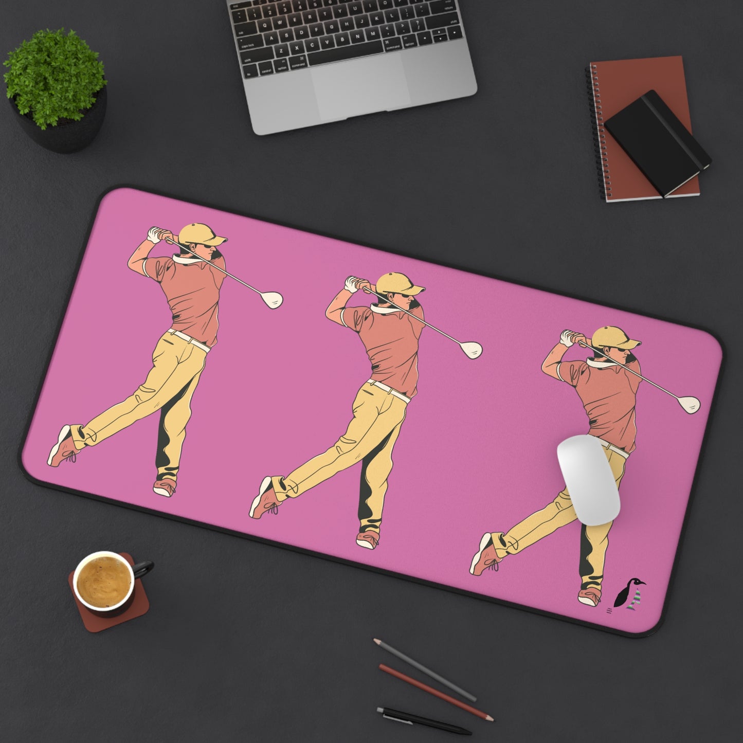 Desk Mat: Golf Lite Pink