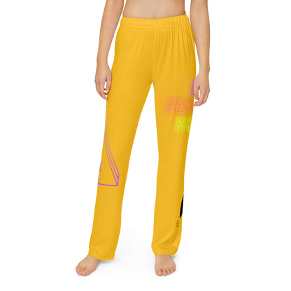 Kids Pajama Pants: Bowling Yellow