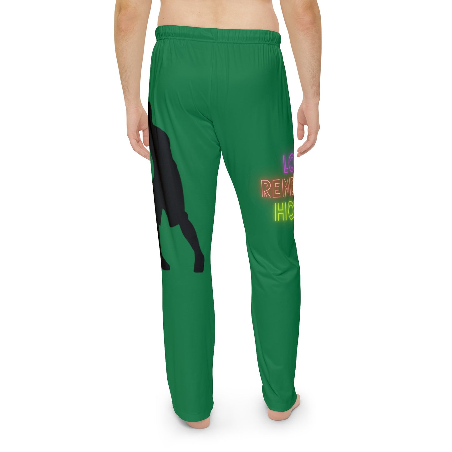 Men's Pajama Pants: Basketball Dark Green