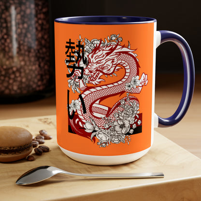 Two-Tone Coffee Mugs, 15oz: Dragons Crusta