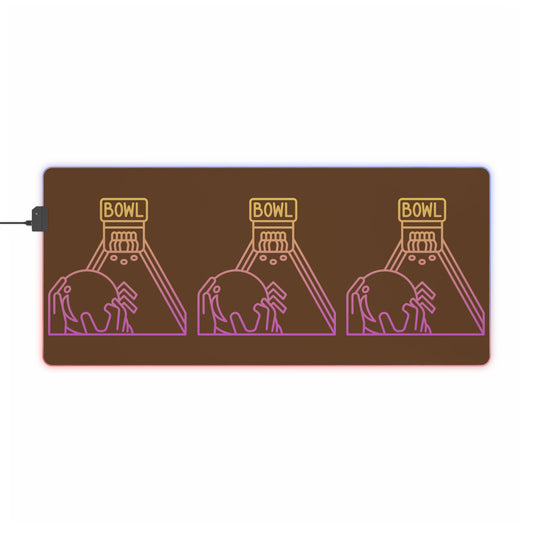 LED Gaming Mouse Pad: Bowling Brown