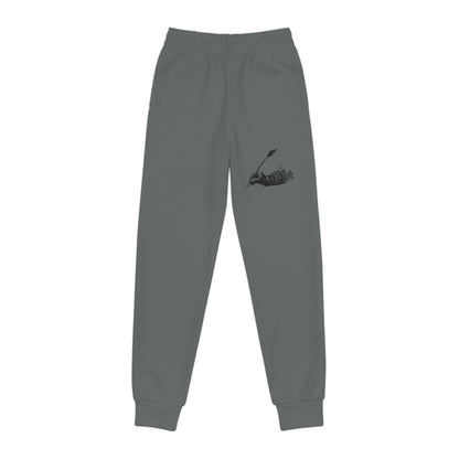 Youth Joggers: Writing Dark Grey