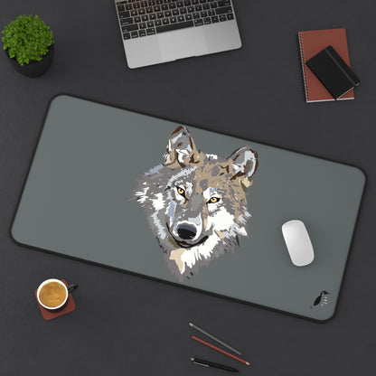 Desk Mat: Wolves Dark Grey