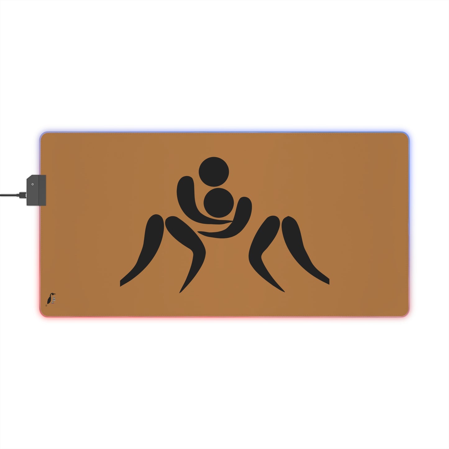 LED Gaming Mouse Pad: Wrestling Lite Brown