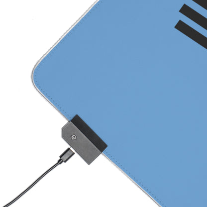 LED Gaming Mouse Pad: Weightlifting Lite Blue