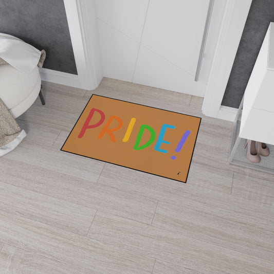 Heavy Duty Floor Mat: LGBTQ Pride Lite Brown