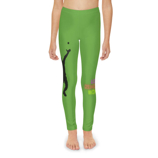 Youth Full-Length Leggings: Tennis Green