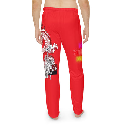 Men's Pajama Pants: Dragons Red