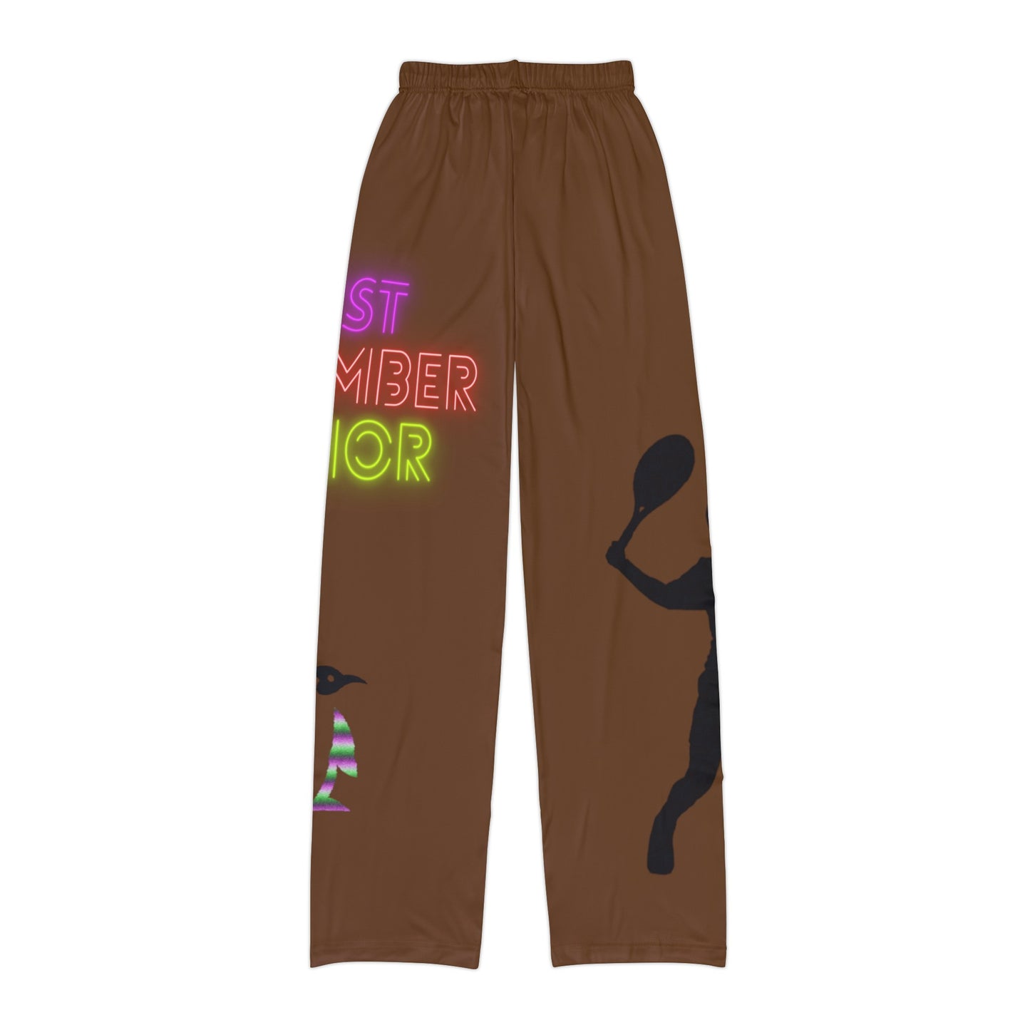 Kids Pajama Pants: Tennis Brown