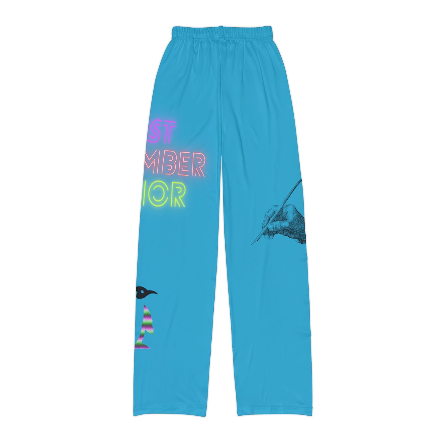 Kids Pajama Pants: Writing Turquoise