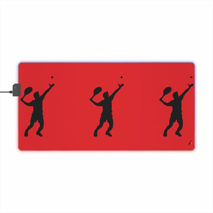 LED Gaming Mouse Pad: Tennis Red