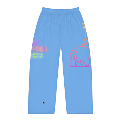 Men's Pajama Pants: Bowling Lite Blue