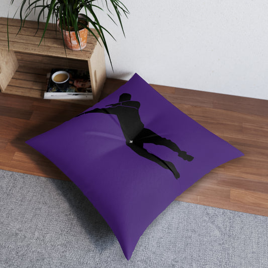 Tufted Floor Pillow, Square: Dance Purple