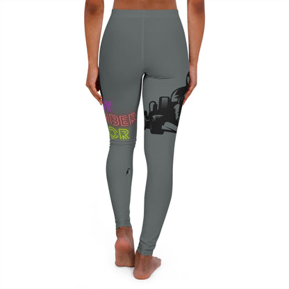 Women's Spandex Leggings: Racing Dark Grey