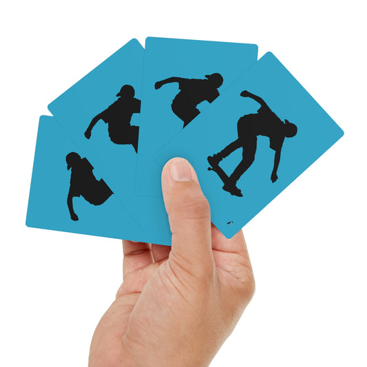 Poker Cards: Skateboarding Turquoise