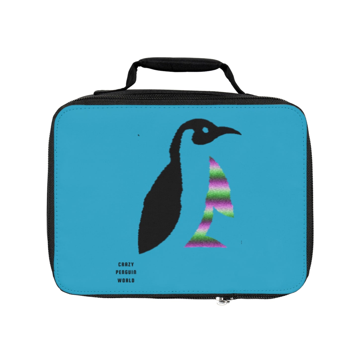 Lunch Bag: Crazy Penguin World Logo Turquoise