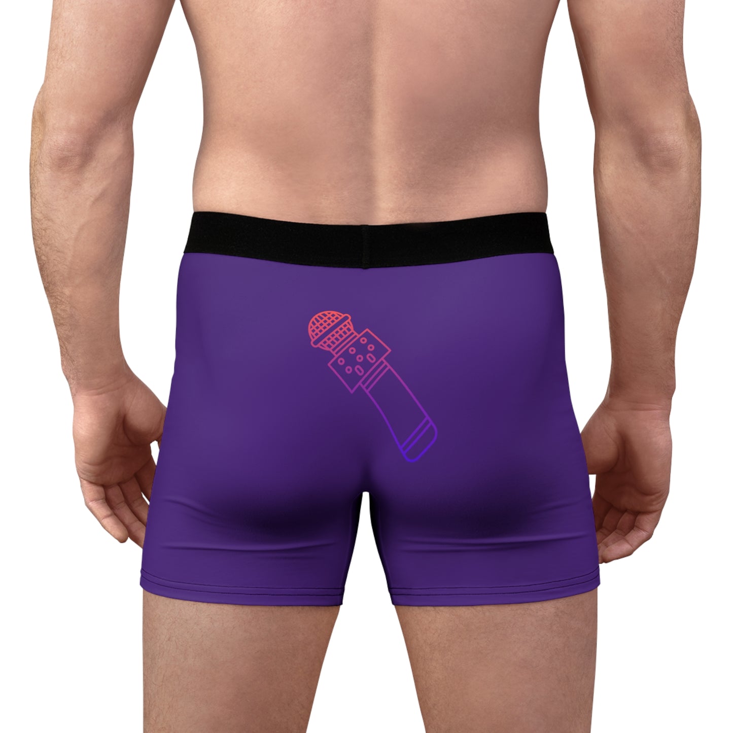 Men's Boxer Briefs: Music Purple