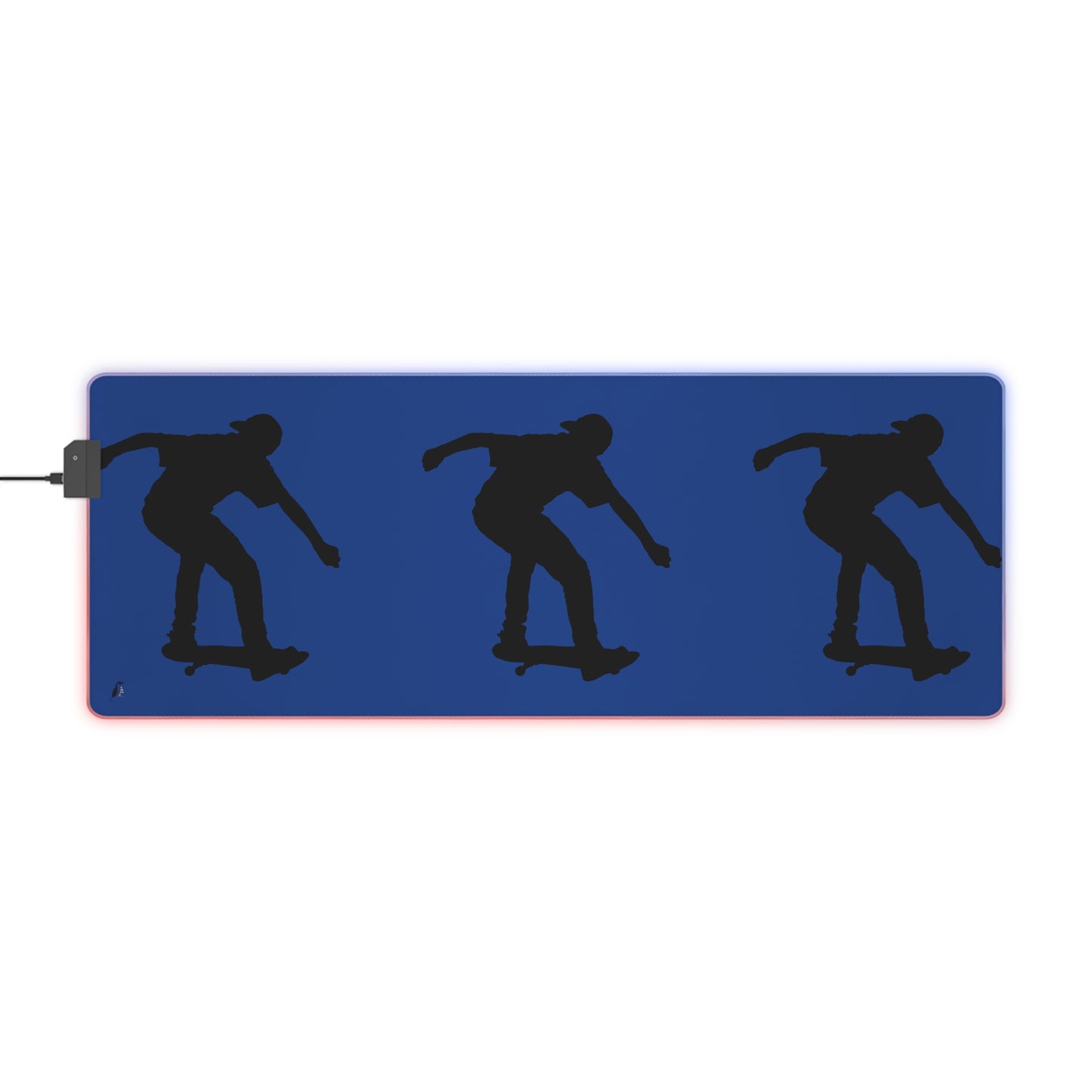 LED Gaming Mouse Pad: Skateboarding Dark Blue