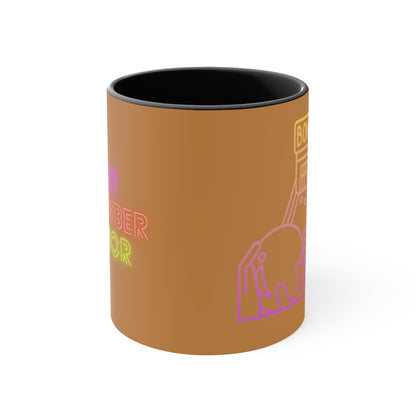Accent Coffee Mug, 11oz: Bowling Lite Brown