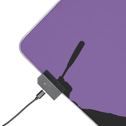LED Gaming Mouse Pad: Baseball Lite Purple