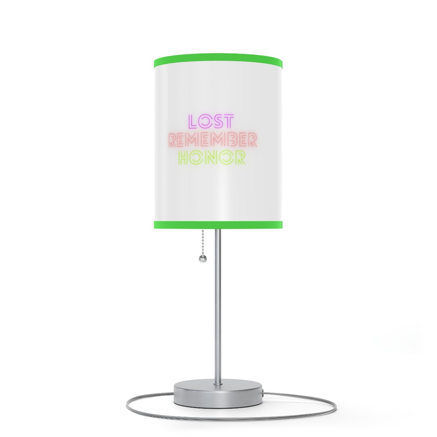 Lamp on a Stand, US|CA plug: LGBTQ Pride White