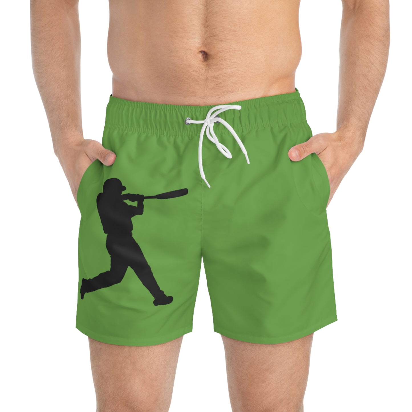 Swim Trunks: Baseball Green