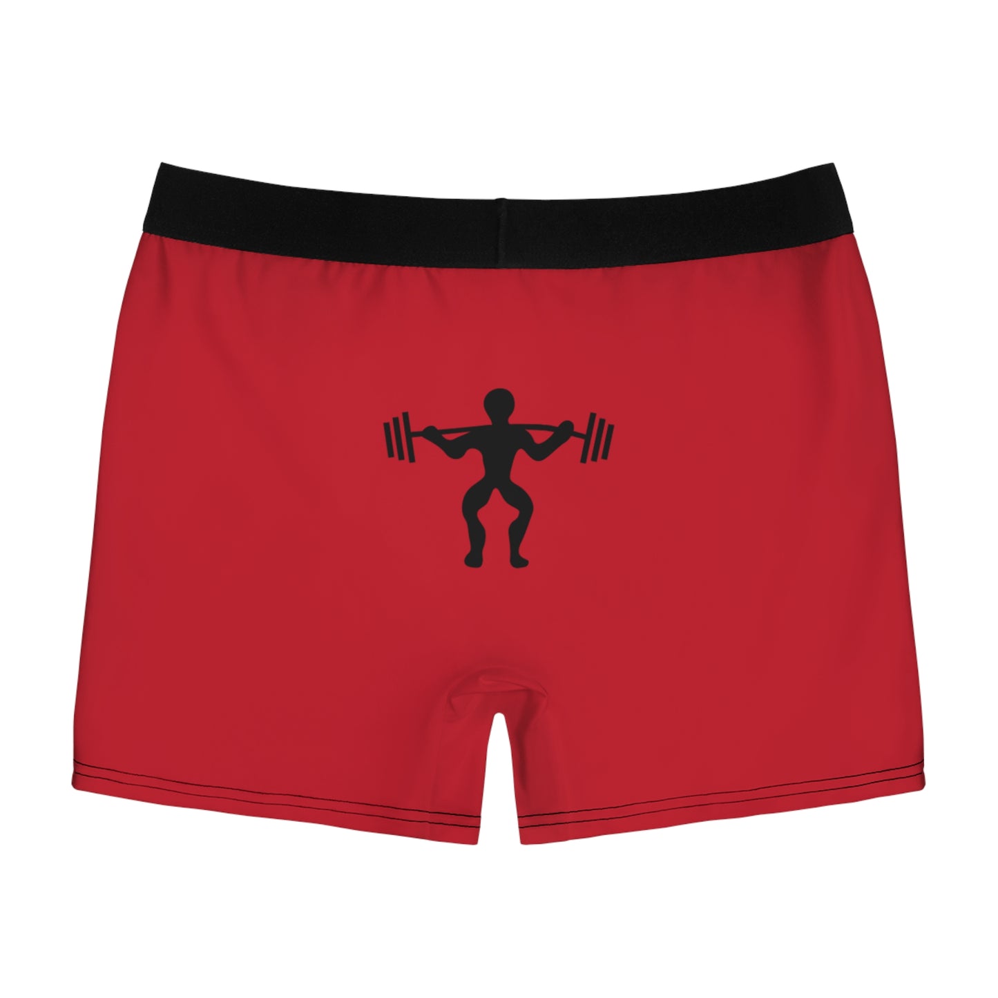 Men's Boxer Briefs: Weightlifting Dark Red