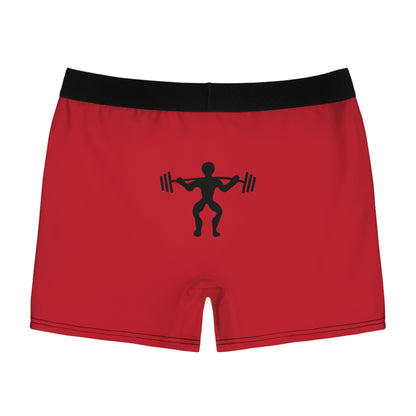 Men's Boxer Briefs: Weightlifting Dark Red