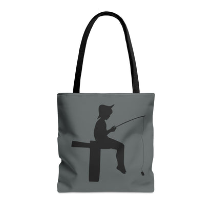 Tote Bag: Fishing Dark Grey