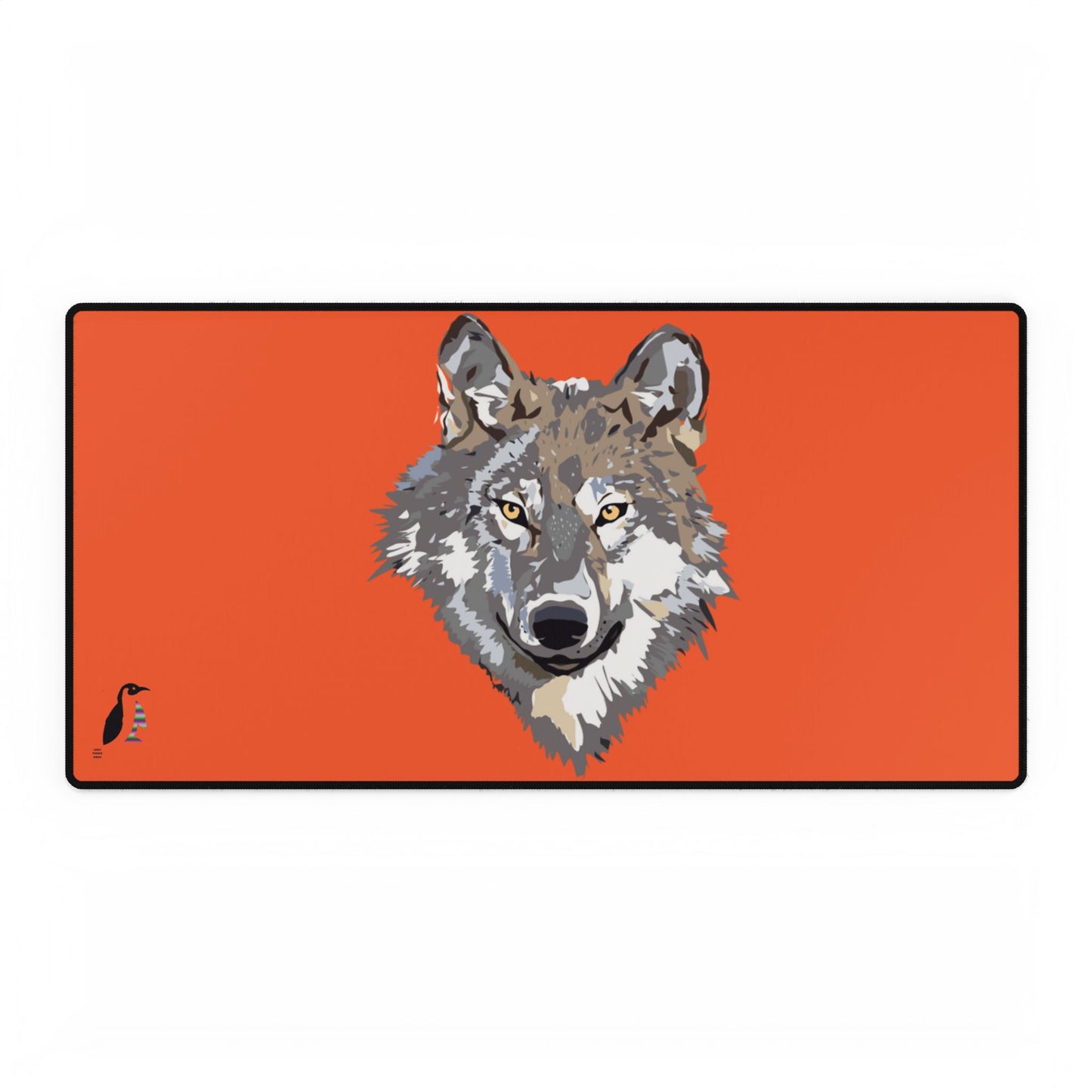 Desk Mats: Wolves Orange