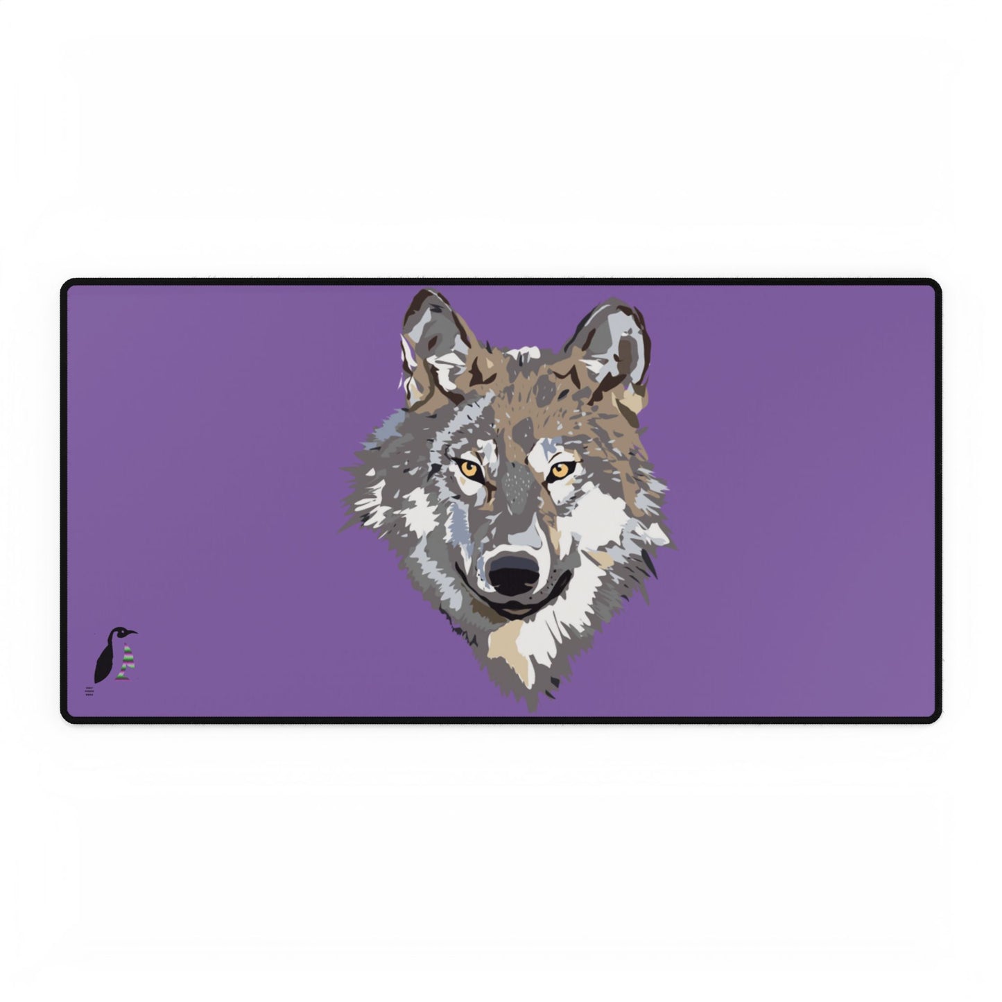 Desk Mats: Wolves Lite Purple