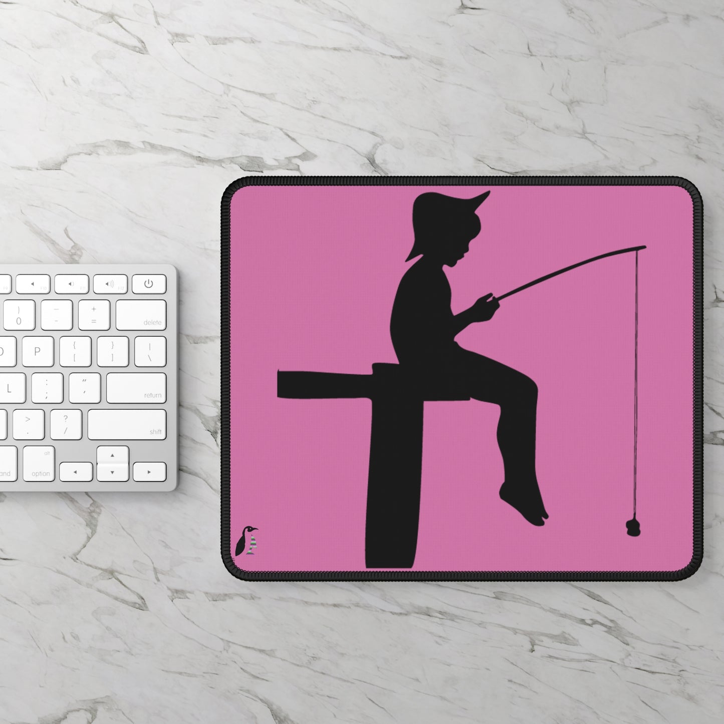 Gaming Mouse Pad: Fishing Lite Pink