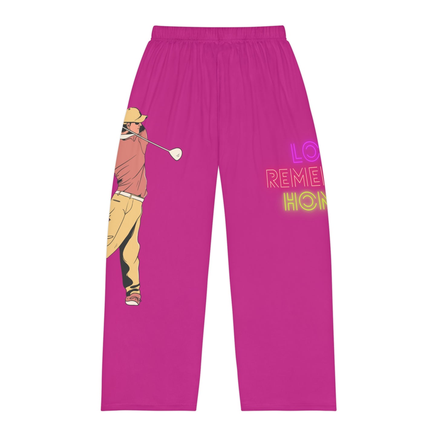 Men's Pajama Pants: Golf Pink